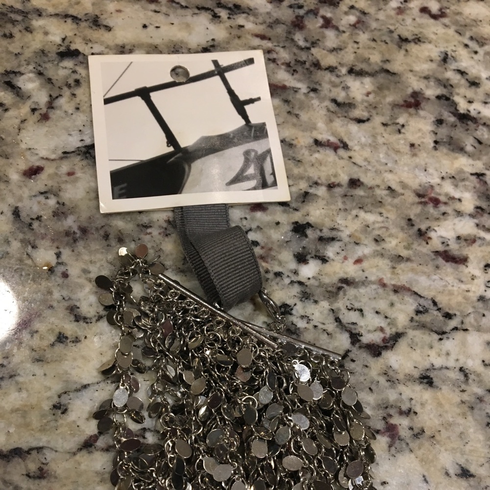 Anthropologie Silver Lobster Clasp Bracelet